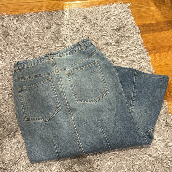 BOUTIQUE JEAN SKIRT MIDI SMALL - Picture 2 of 2